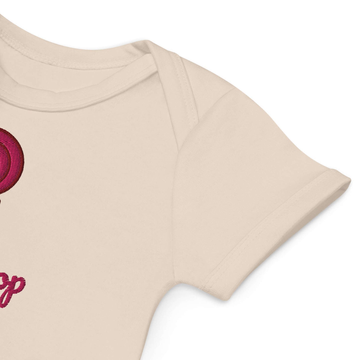 Body ricamato per neonati "Girlypop" in cotone organico con lecca-lecca, ideale per piccole protagoniste.