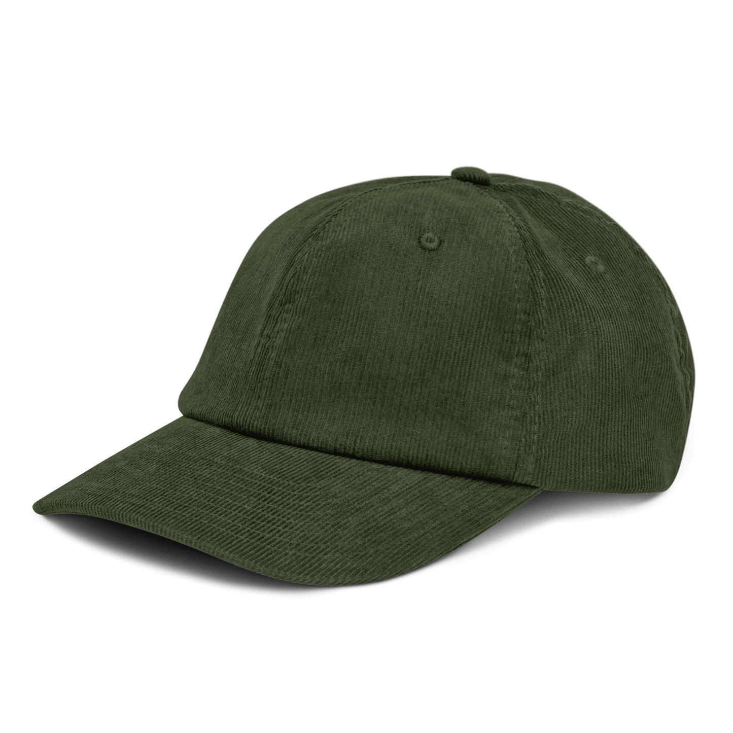 Cappellino ricamato in velluto verde scuro, accessorio stiloso e unico con visiera sagomata.
