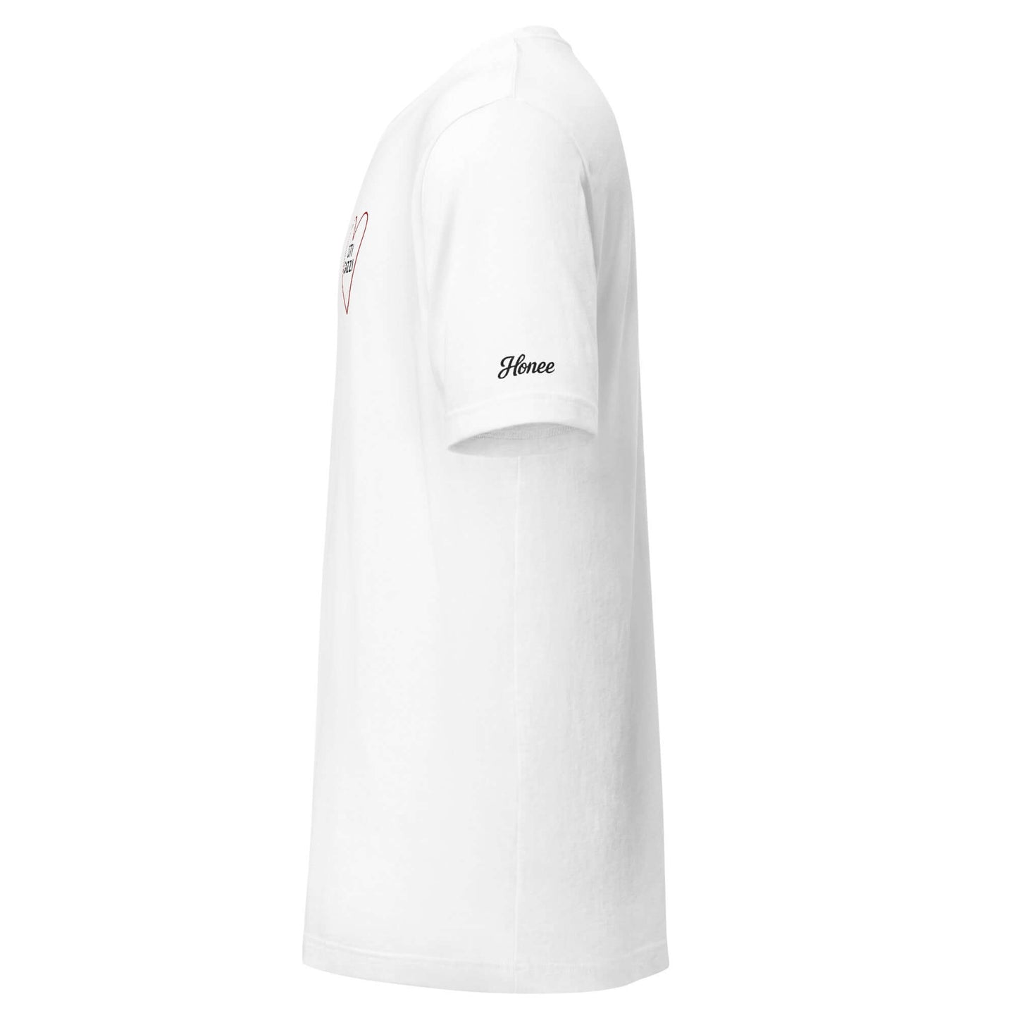 Maglietta ricamata donna "Sticazzi" bianca, semplice e alla moda, con ricamo a contrasto su manica e logo.
