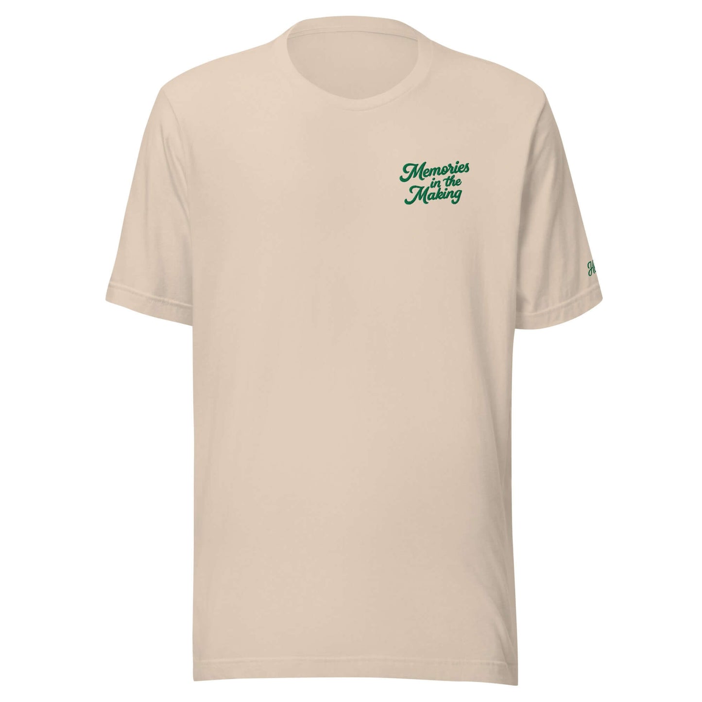 T-shirt da uomo Bali ricamata 'Memories in the Making', ideale per t-shirt vacanze e maglietta coppia.