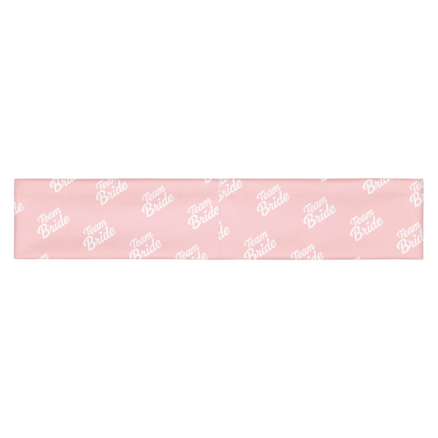 Fascia per capelli rosa "Team Bride" con scritta bianca, perfetta per eventi e momenti di bellezza.