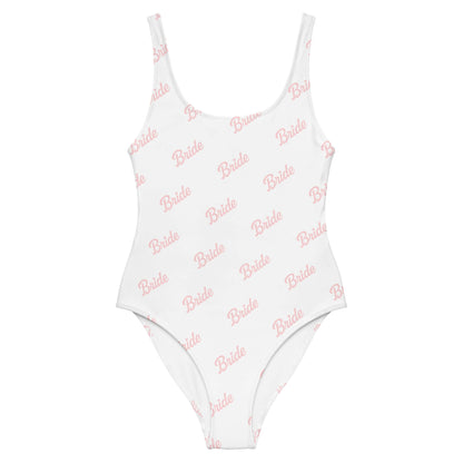 Costume da bagno intero sposa con design elegante e tessuto morbido, ideale per festeggiare l'addio al nubilato.