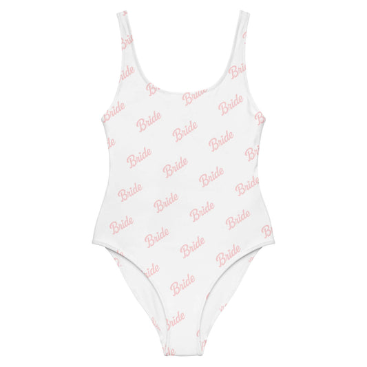Costume da bagno intero sposa con design elegante e tessuto morbido, ideale per festeggiare l'addio al nubilato.