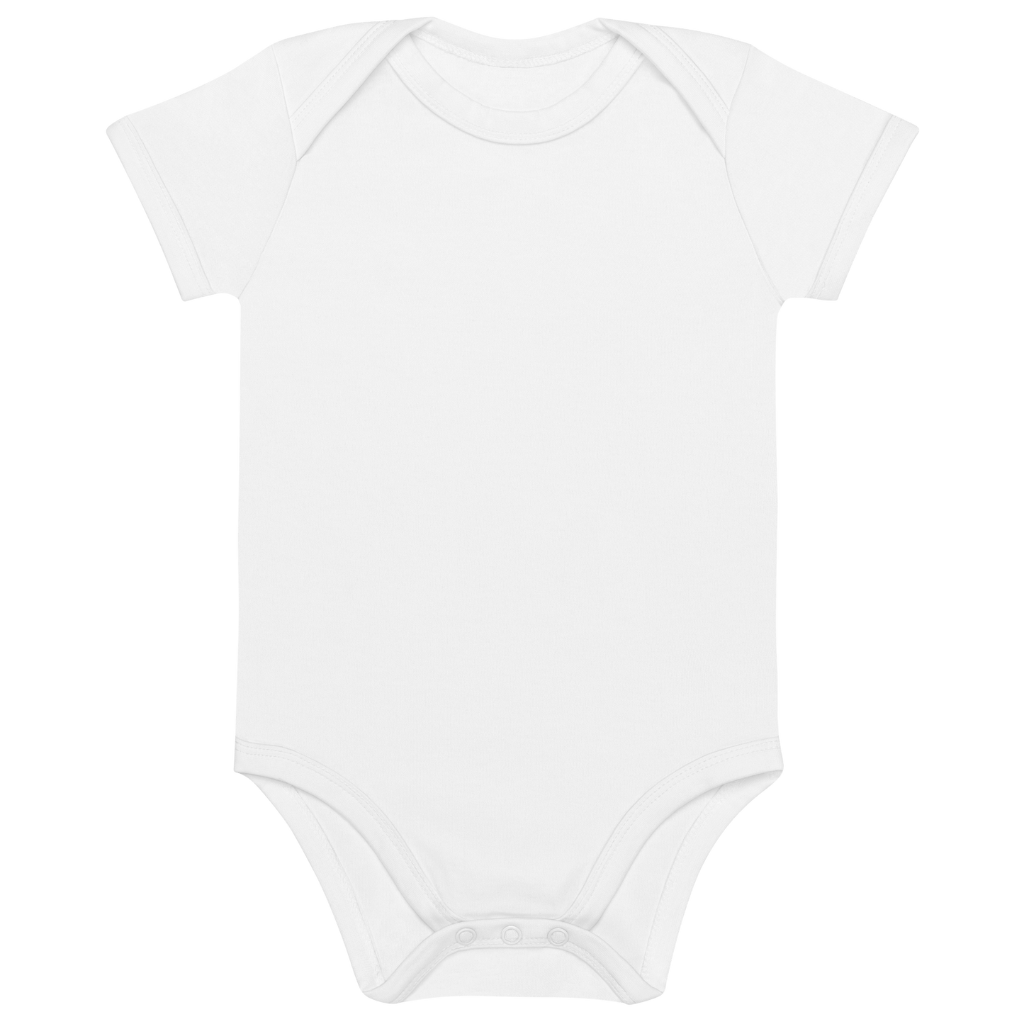 Body neonato personalizzato in cotone organico, ricamato con dedica, scritta o nome.