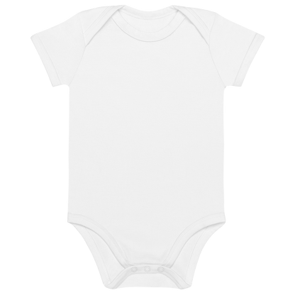 Body neonato personalizzato in cotone organico, ricamato con dedica, scritta o nome.