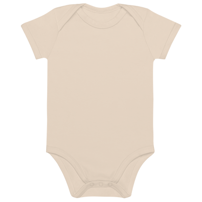 Body neonato in cotone organico, personalizzabile e ricamato, ideale come regalo speciale.