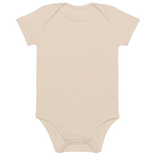 Body neonato in cotone organico, personalizzabile e ricamato, ideale come regalo speciale.