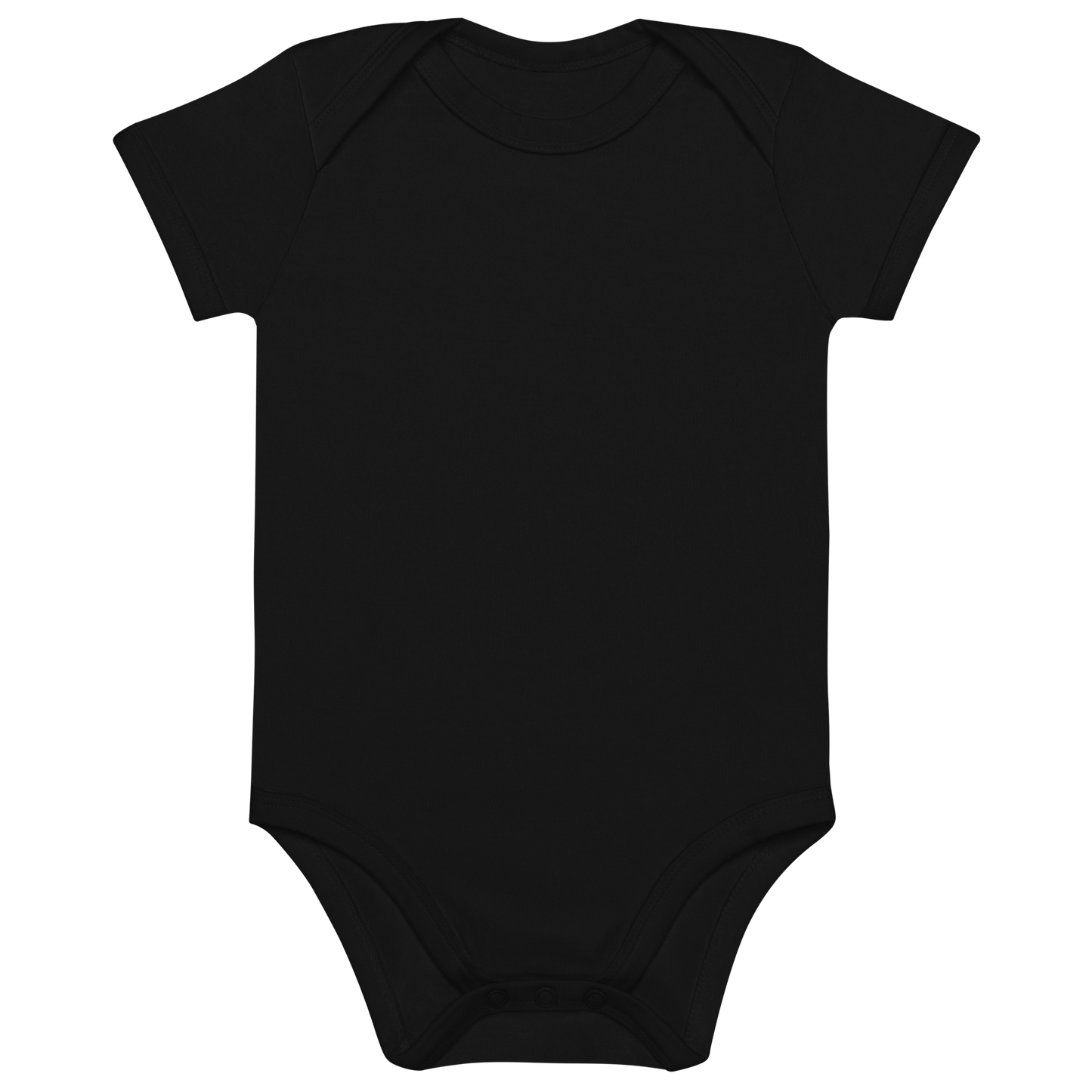 Body neonato personalizzato in cotone organico, disponibile in nero, perfetto per ricamati e dediche.