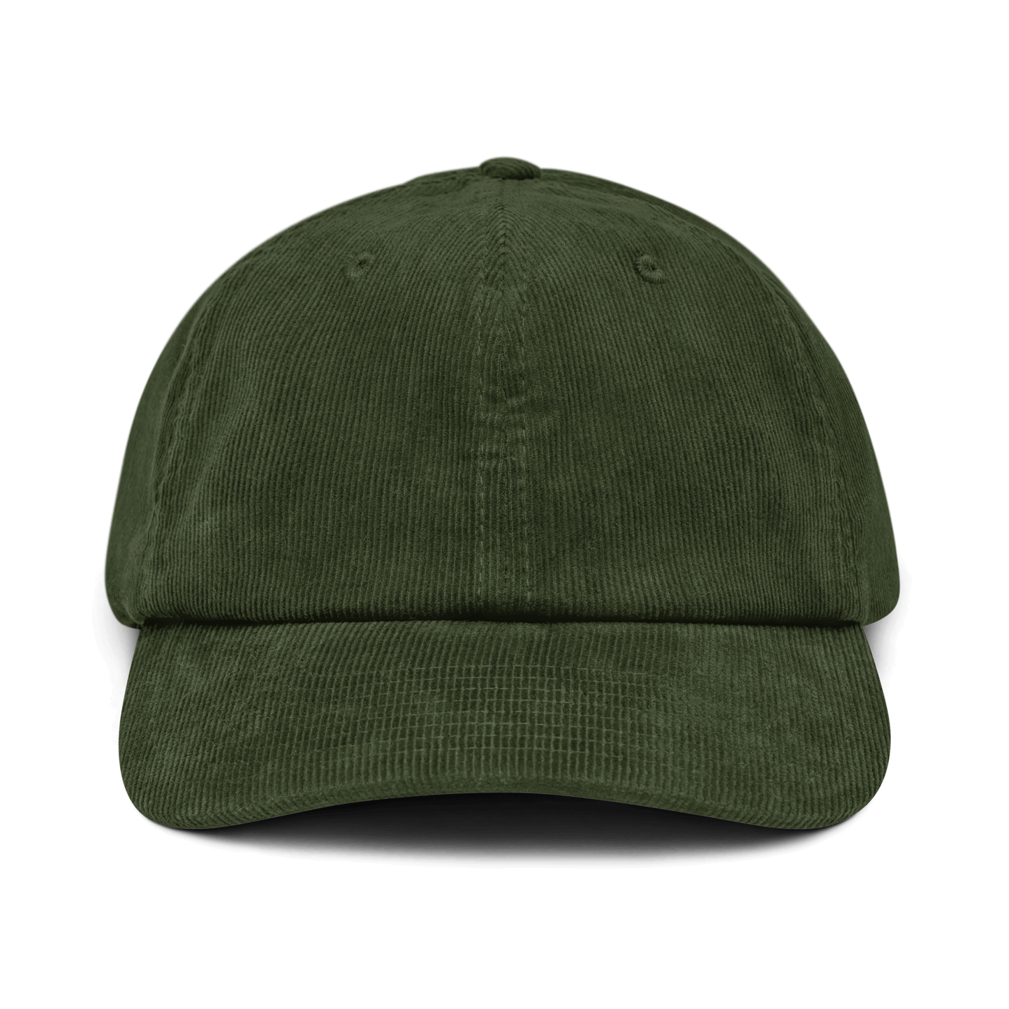 Cappellino ricamato in velluto verde scuro, stile vintage e raffinato con visiera sagomata.