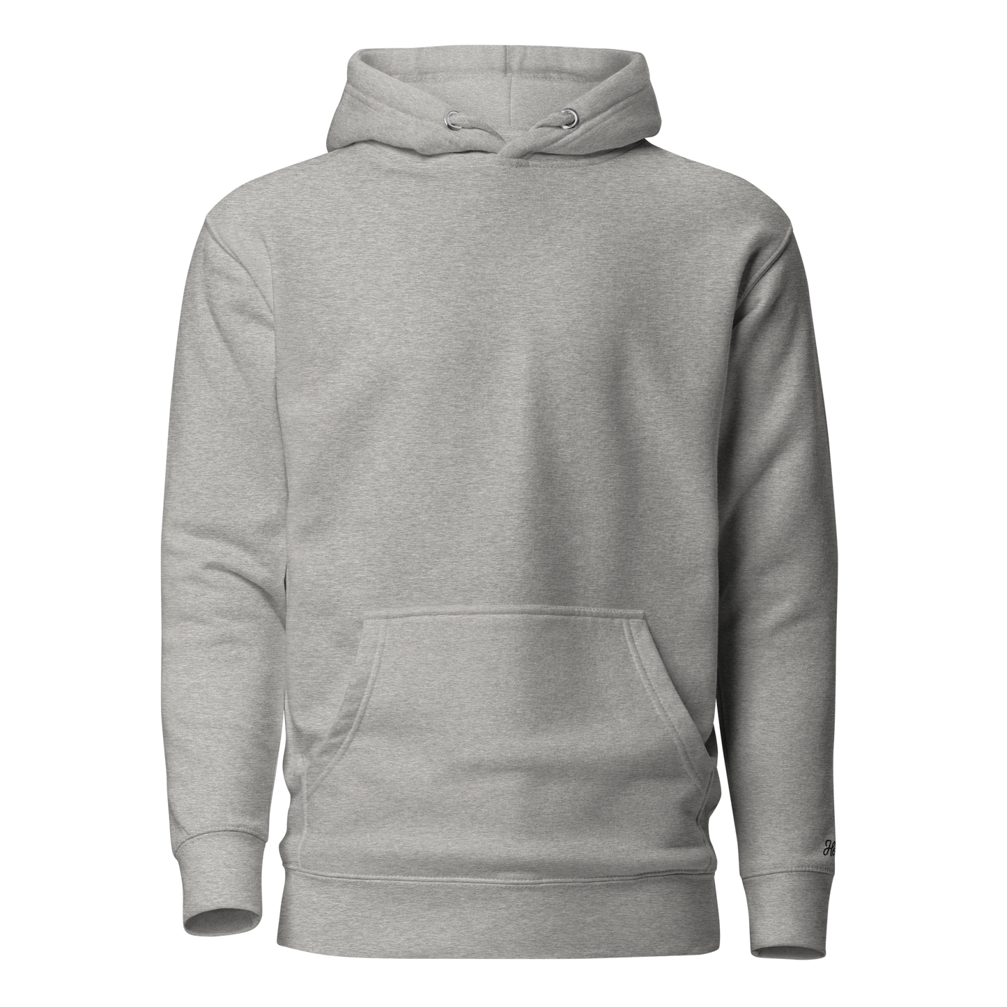 Felpa ricamata personalizzata con cappuccio grigia, morbida e calda, ideale per esprimere il tuo stile unico.