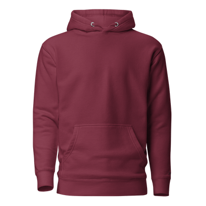 Felpa ricamata personalizzata con cappuccio, colore bordeaux, ideale per momenti speciali.