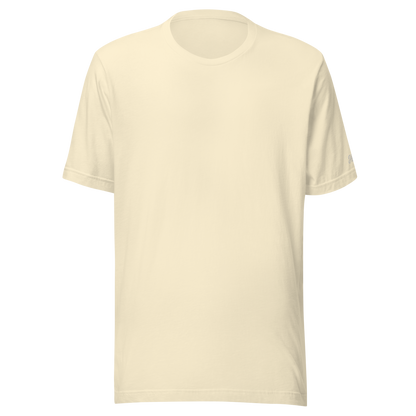 Maglietta personalizzata beige in cotone di alta qualità, ideale per ricami personalizzati.