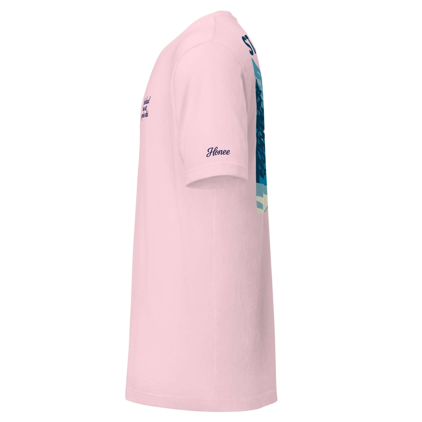 T-shirt da donna rosa con ricamo 'You had me at aprés-ski', perfetta per l'inverno e lo stile chic.