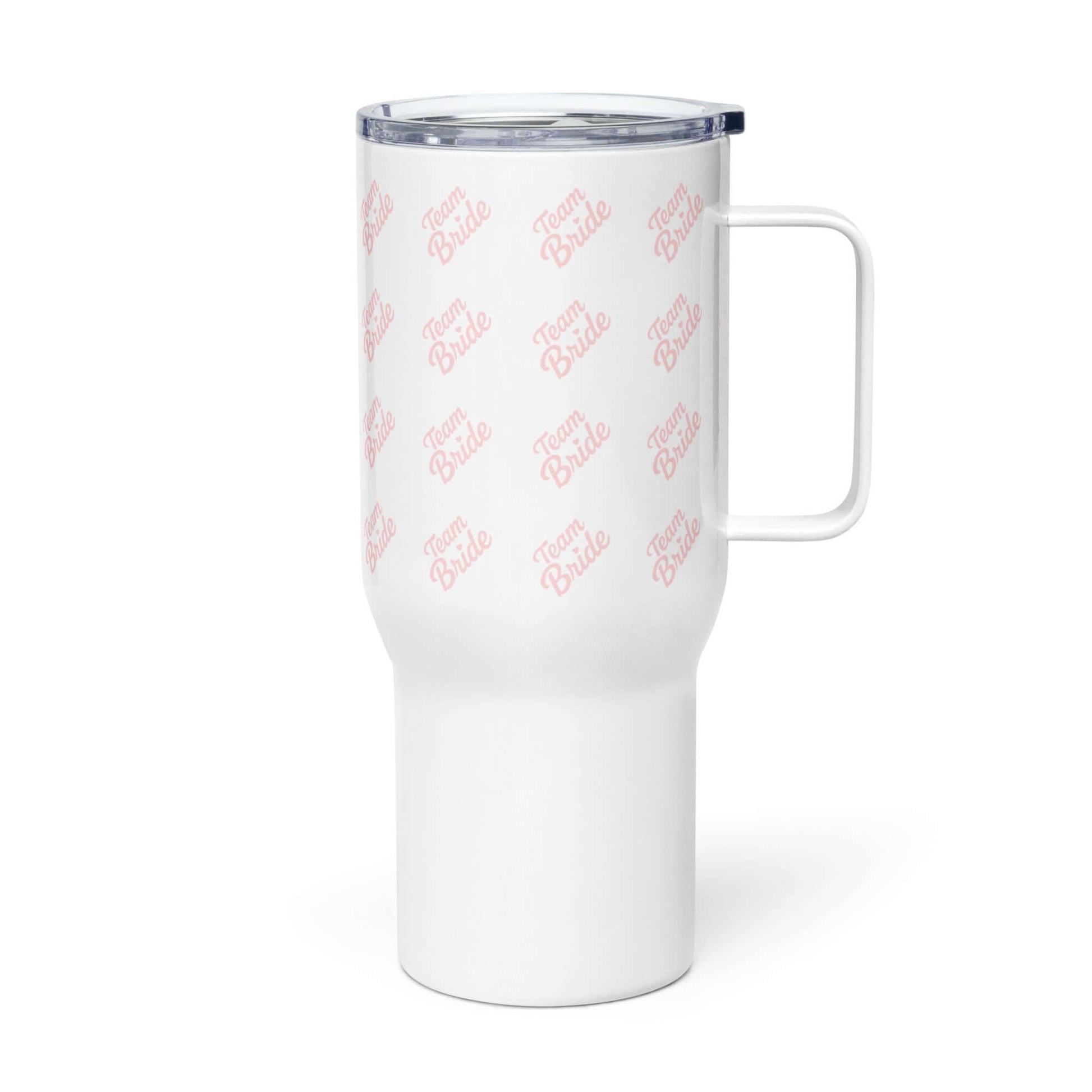 Tazza da viaggio Team Bride con manico, ideale per brindare alle avventure delle amiche della sposa.